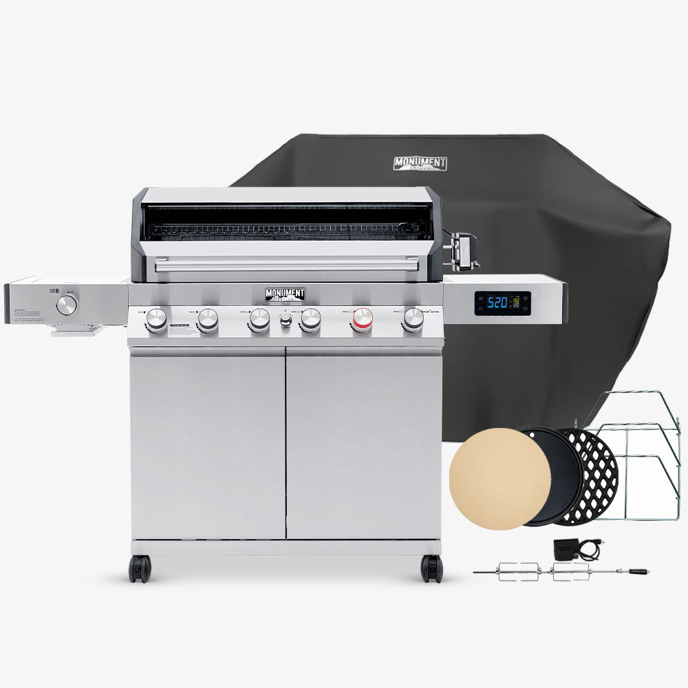 Gas Grill - Denali 605Pro Stainless Smart Grill | 6 Burner BBQ