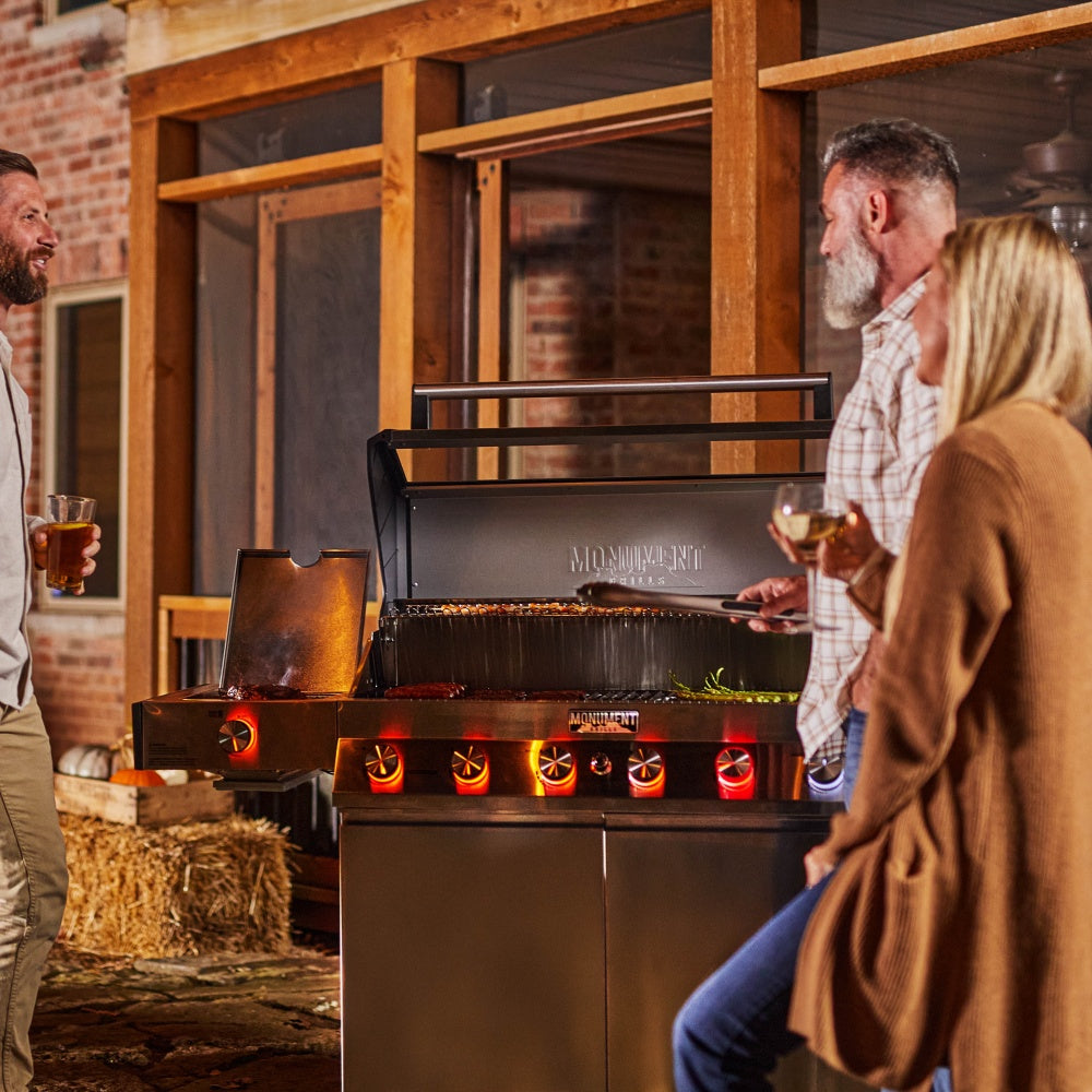 gas grill with a smoker box