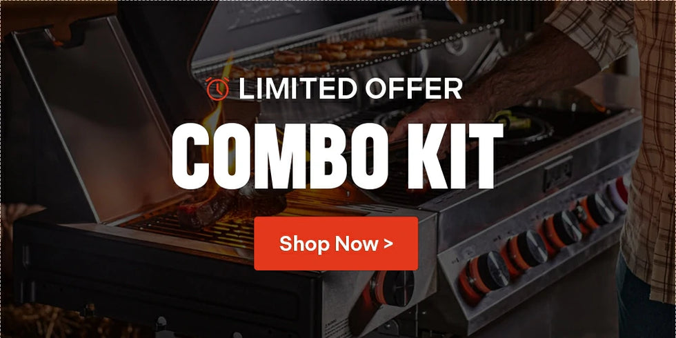 Promotional graphic for a limited offer combo kit with text and call to action.