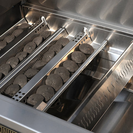 A118 Gas & Charcoal Combo Flame Tamer (4 - Burner Grills) - Monument GrillsA118 Gas & Charcoal Combo Flame Tamer