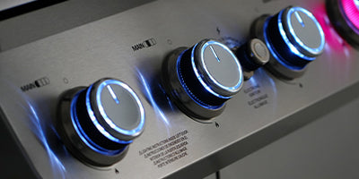 Blue & White Knob Lights