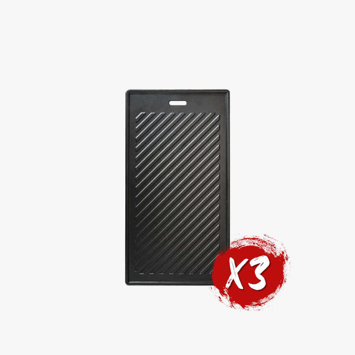 Plaque en fonte x 3 – Transformez votre barbecue en plancha