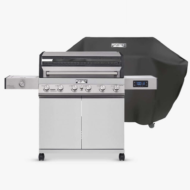 Denali 605 | Stainless Smart Tech Natural/Propane Gas Grill - Monument GrillsDenali 605 & Cover