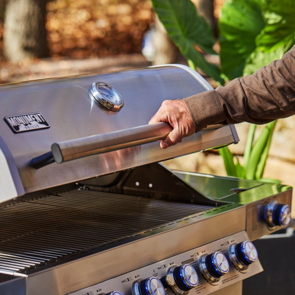 77352 Stainless 6 Burner Propane Gas Grill 77352 Include Rotisserie Kit Cover