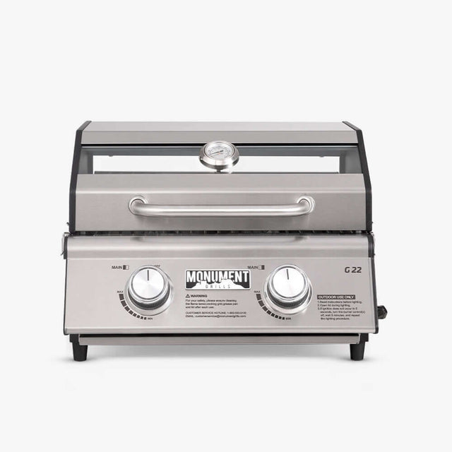 G22 | Stainless Tabletop Propane Gas Grill - Monument GrillsG22