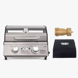 G22 | Stainless Tabletop Propane Gas Grill - Monument GrillsG22 & Grill Cover & 1 LB Tank Adapter