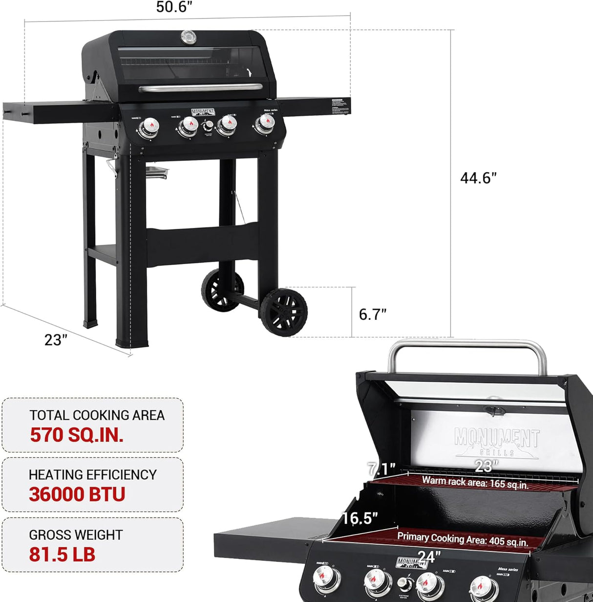 Mesa 420MF | Black Propane Gas Grill