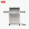 Mesa 415BZNG | Stainless Natural Gas Grill with side tables and natural gas connection