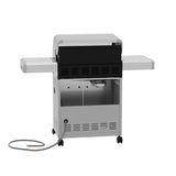 Mesa 415BZNG | Stainless Natural Gas Grill showing its back design and natural gas connection.