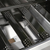 Mesa 415BZNG | Stainless Natural Gas Grill interior with burners for optimal heat distribution.