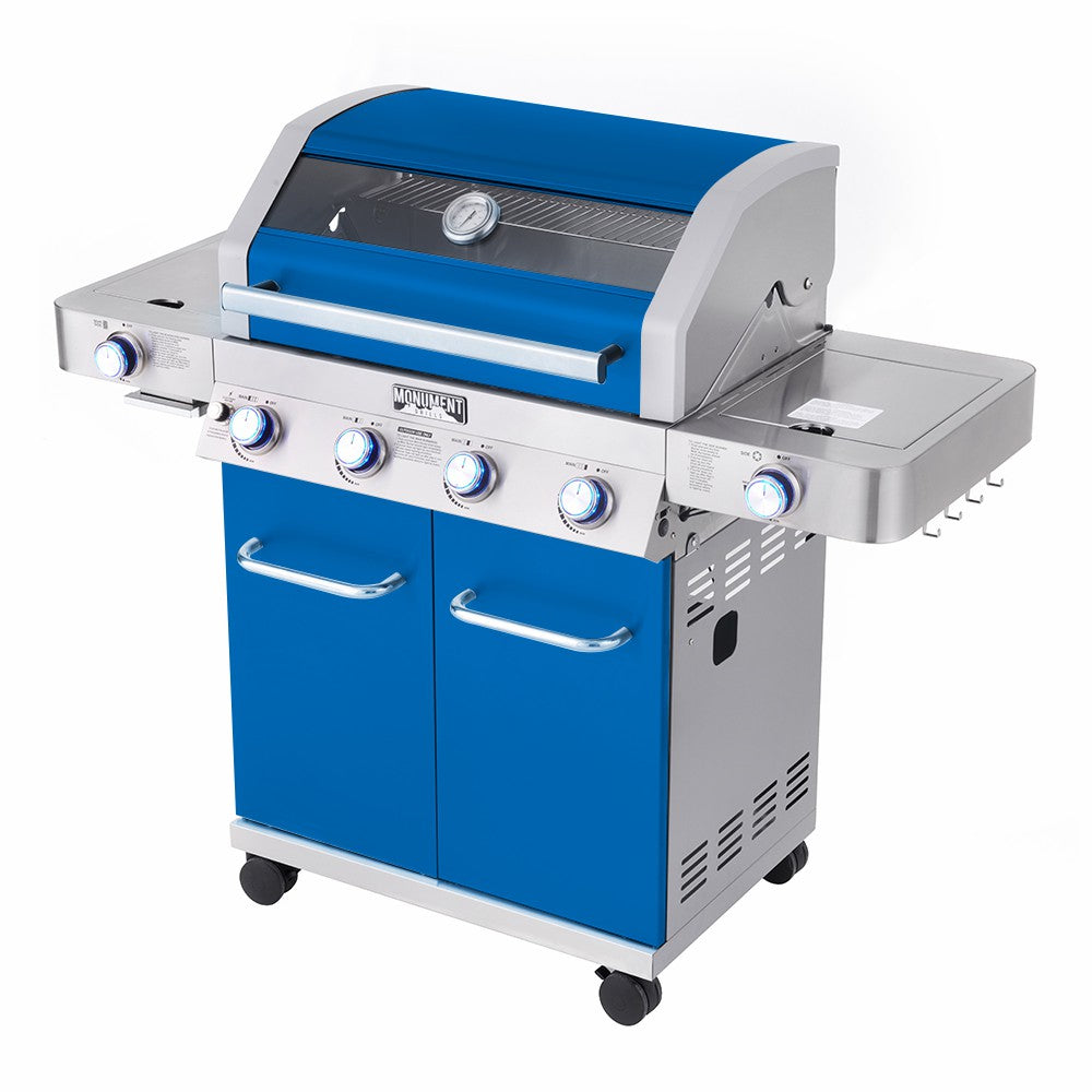 35633 | Blue Gas Grill with Infrared Side Burner