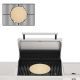 Multifunction Cast Iron Grill Grate for 3 - Burner Grill - Monument GrillsGrill Grate & Pizza Stone (Include Round Grill Grate)