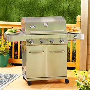 17842 Stainless 4 Burner Propane Gas Grill Monument Grills