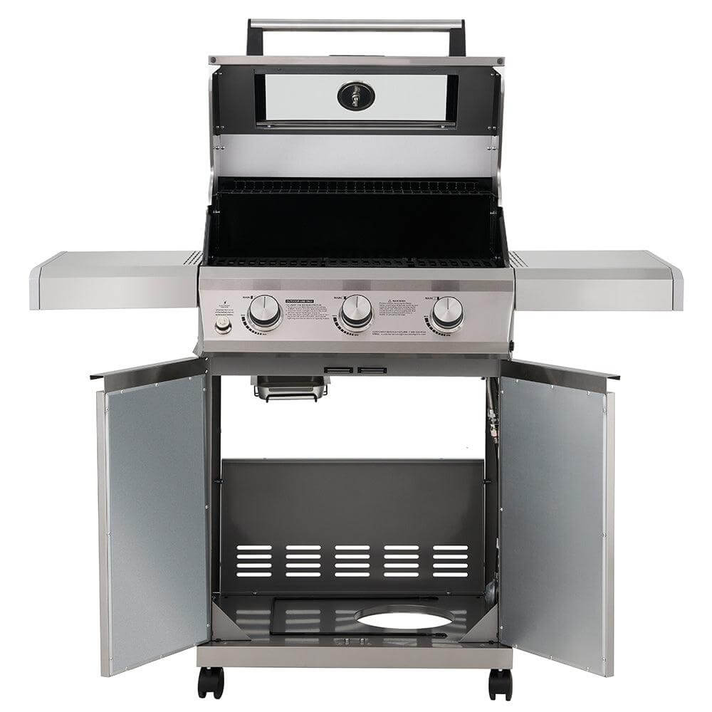 35000 | 3-Burner Propane Gas Grill in Stainless with LED Controls - Monument Grills