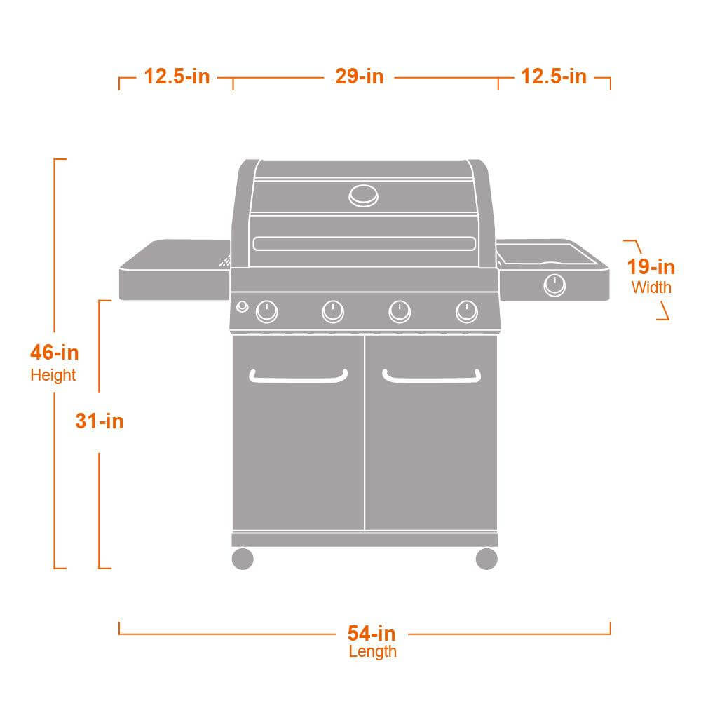 41847NG | Stainless Natural/Propane Gas Grill - Monument Grills41847NG